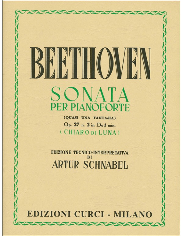 SONATA PER PIANOFORTE OPUS 27 NUMERO 2 IN Do MINORE - BEETHOVEN