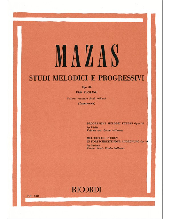 STUDI MELODICI E PROGRESSIVI OPUS 36 VOLUME II - MAZAS