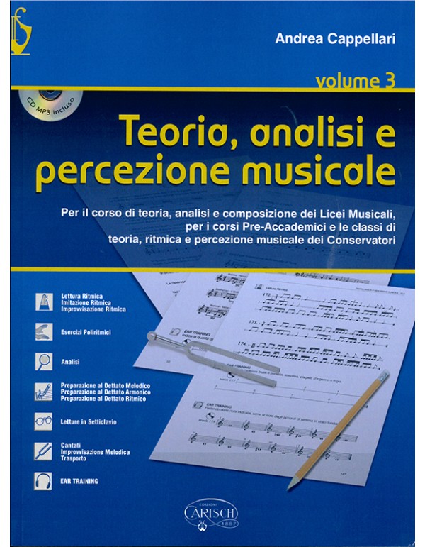 TEORIA ANALISI E PERCEZIONE MUSICALE VOL.3 +CD - CAPPELLARI