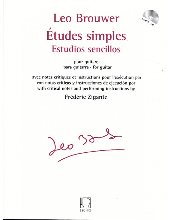 ETUDES SIMPLES POUR GUITARE - BROUWER