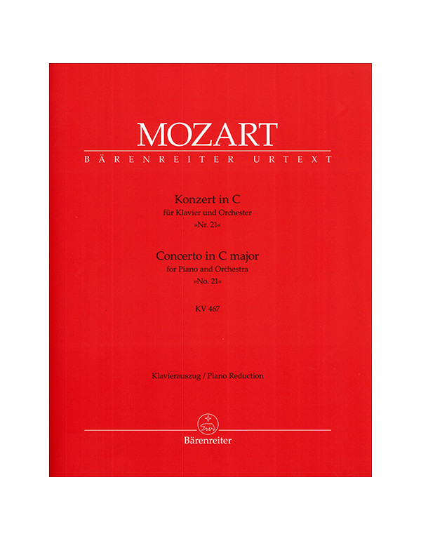 CONCERTO IN C MAJOR FOR PIANO AND ORCHESTRA No. 21 KV 467 - MOZART