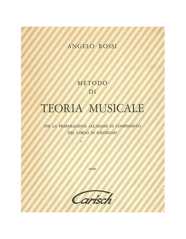 MOTODO DI TEORIA MUSICALE - ROSSI