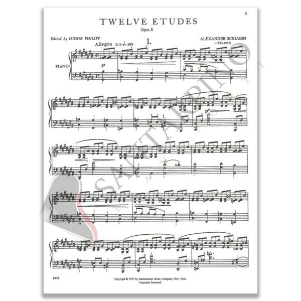 SCRIABIN - TWELVE ETUDES OPUS 8