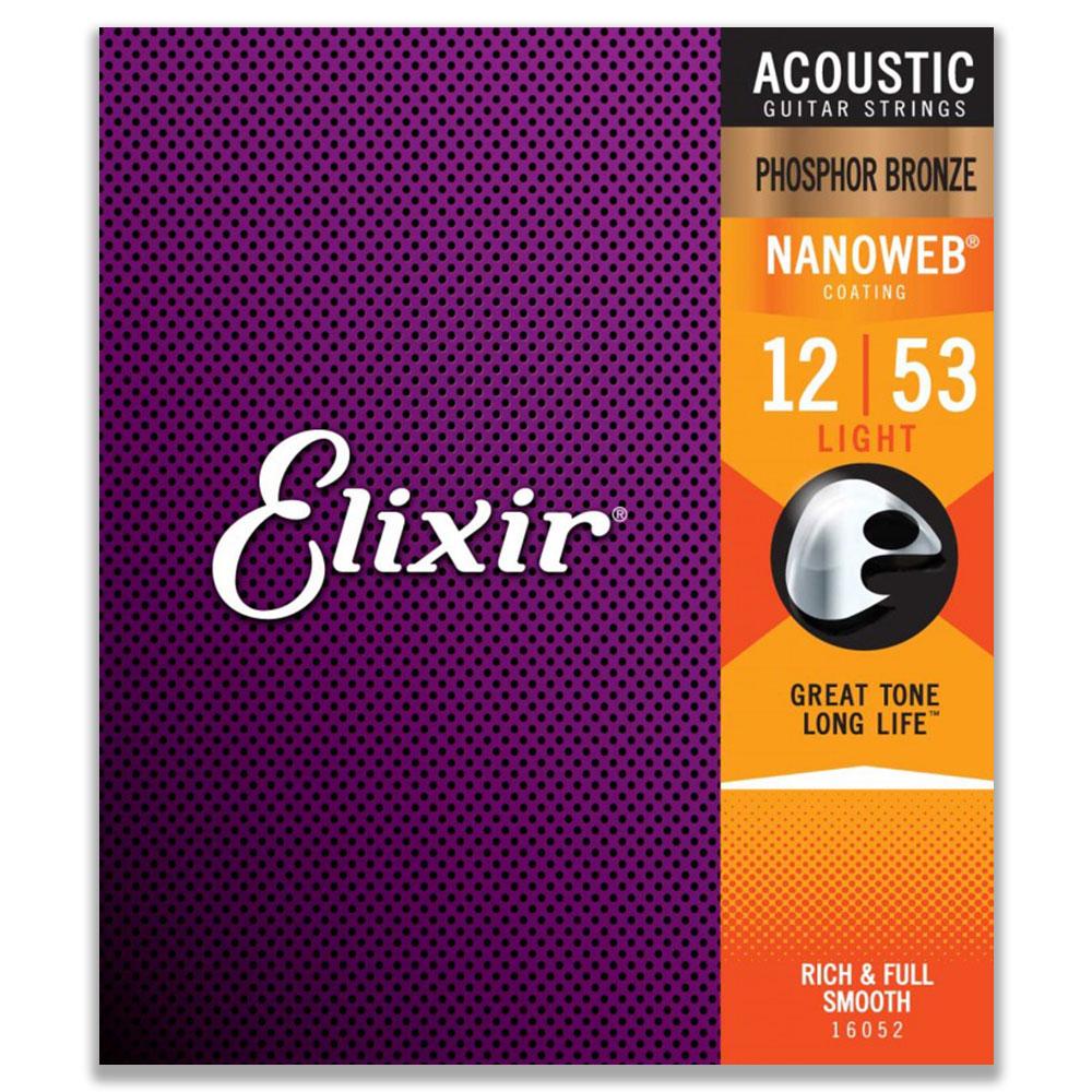 ELIXIR ACOUSTIC PHOSPHOR BRONZE NANOWEB 12-53