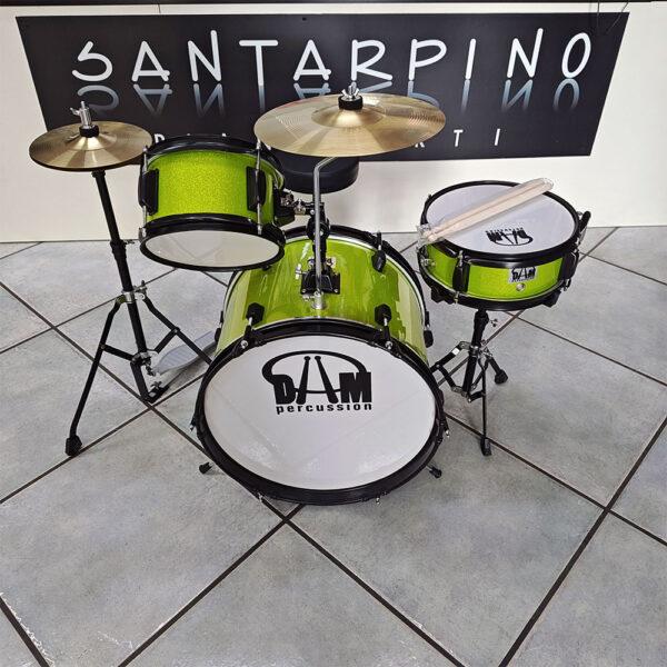 SET BABY DRUM 3 PEZZI COLORE VERDE