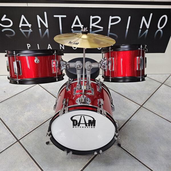 SET BABY DRUM 3 PEZZI COLORE ROSSA