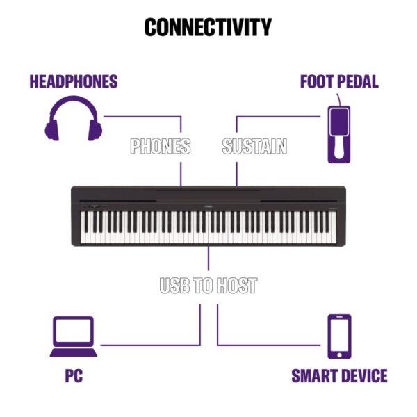 PIANO DIGITALE A TASTO PESATO YAMAHA P45B