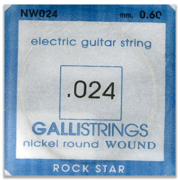 CORDA PER CHITARRA ELETTRICA 024 ROCK STAR GALLISTRINGS NICKEL ROUND WOUND